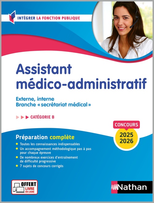 Couverture ebook de Concours Assistant médico-administratif 2025/2026 - Catégorie B - ePUB, de Annie Godrie