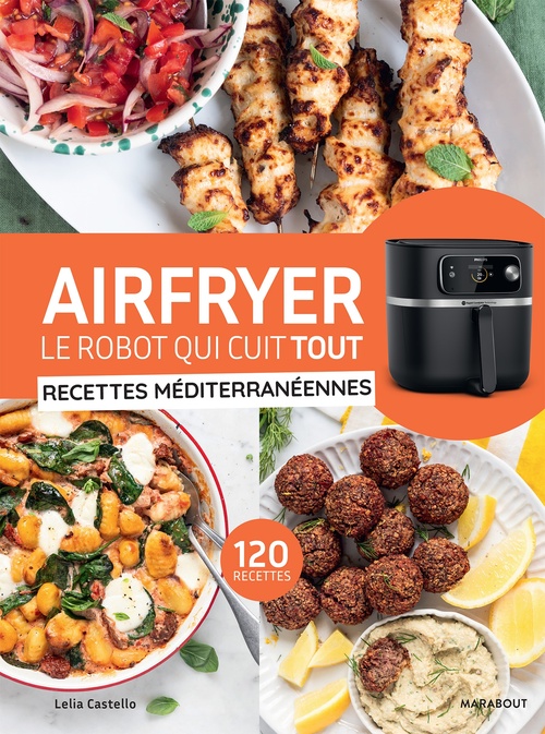 Couverture ebook de Airfryer - Recettes méditerranéennes, de Lelia Castello