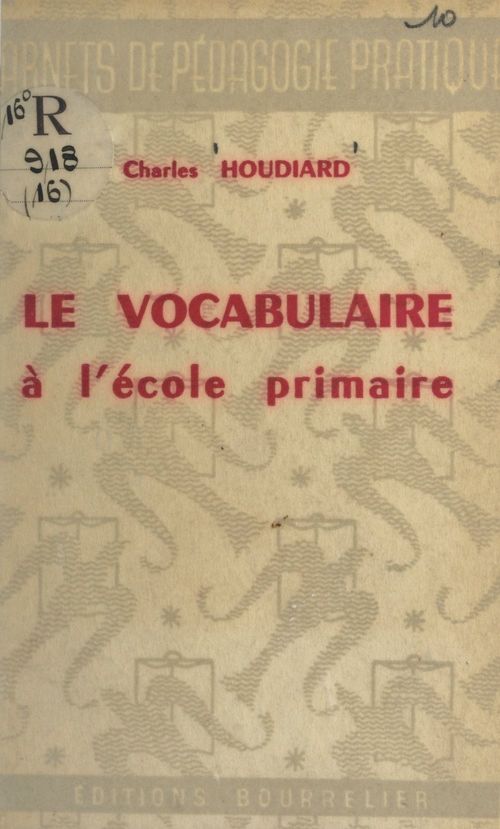 ebook cover of Le vocabulaire à l'école primaire, by Charles Houdiard