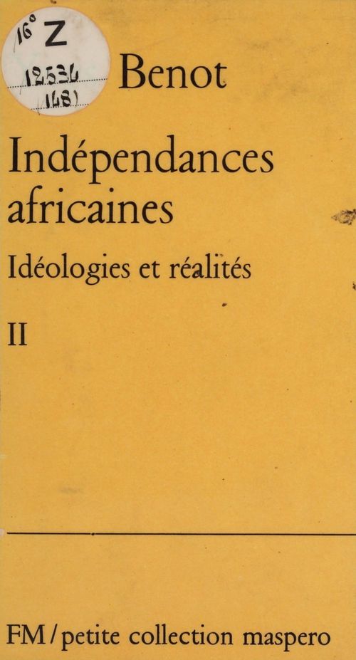 Couverture ebook de Les indépendances africaines (2), de Yves Benot