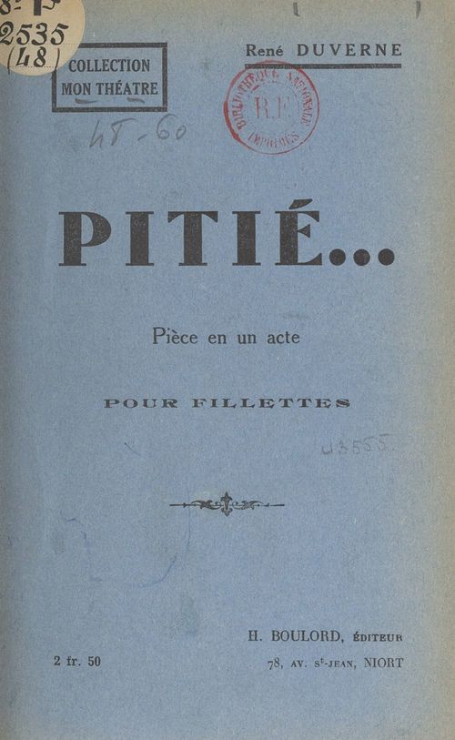 Couverture ebook de Pitié..., de Rene Duverne