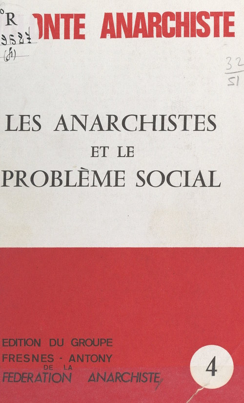 ebook cover of Les Anarchistes et le problème social, by Federation Anarchiste