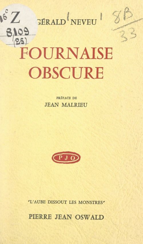 Couverture ebook de Fournaise obscure, de Gerald Neveu