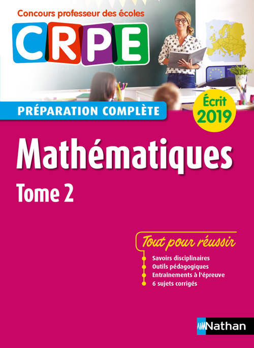 ebook cover of Mathématiques - tome 2 Préparation complète - Ecrit 2019 - Concours professeur des écoles, by Collectif