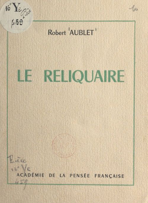 Couverture ebook de Le reliquaire, de Robert Aublet