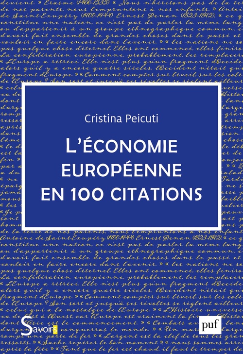 ebook cover of L'économie européenne en 100 citations, by Cristina Peicuti