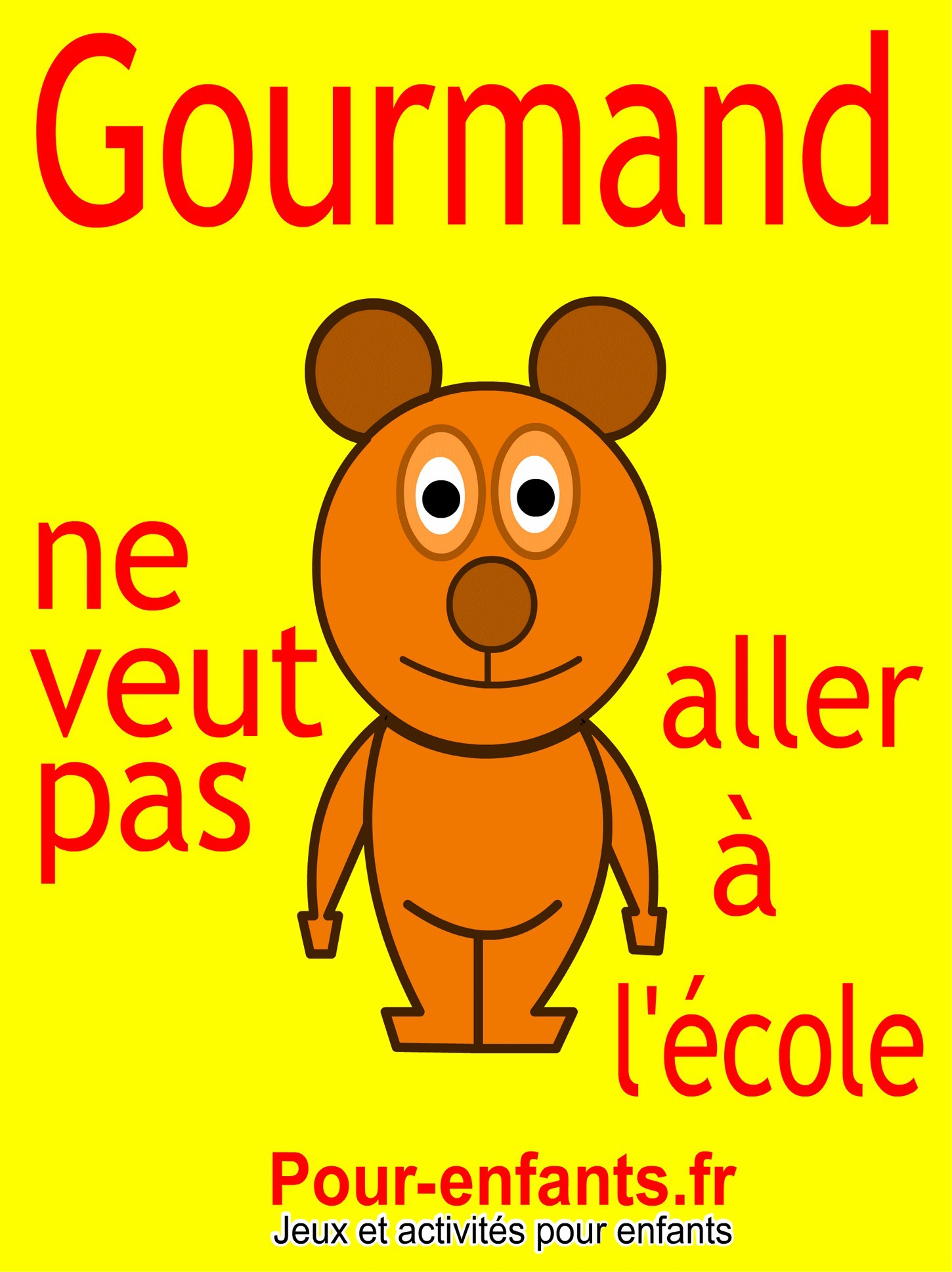 ebook cover of Gourmand ne veut pas aller à l'école, by Claude Marc