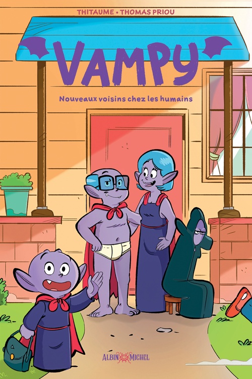 Couverture ebook de Vampy - Nouveaux Voisins chez les humains, de Thomas Priou