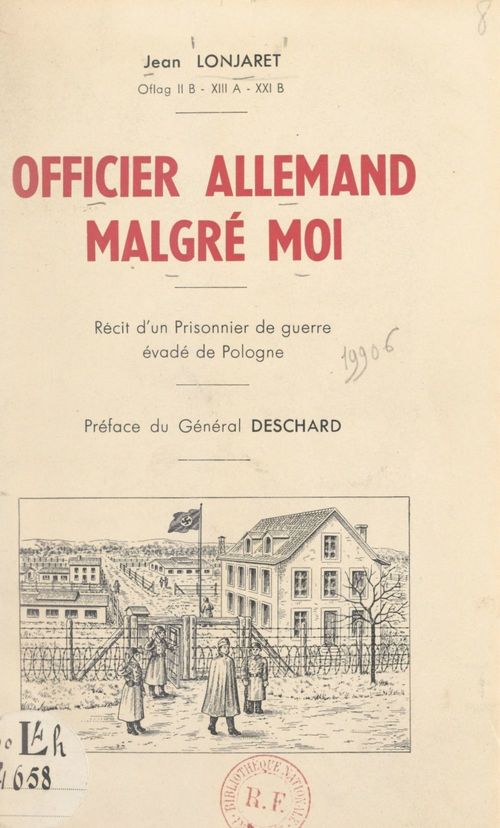 Couverture ebook de Officier allemand malgré moi, de Jean Lonjaret