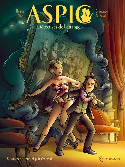 Couverture ebook de Aspic, détectives de l'étrange T08 - Trois petits tours et puis s'en vont, de Thierry Gloris