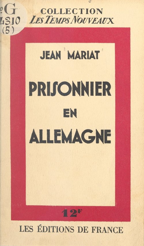 Couverture ebook de Prisonnier en Allemagne, de Jean Mariat