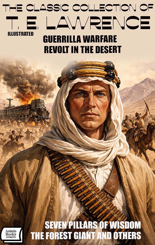 ebook cover of The Classic Collection of T. E. Lawrence. Illustrated, by T. E. Lawrence