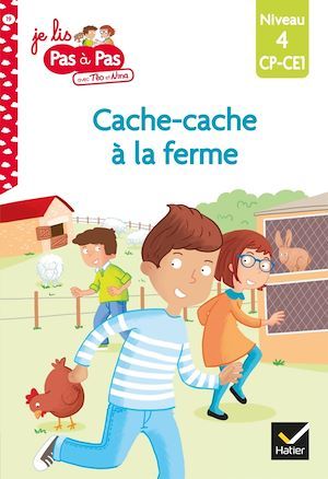 Couverture ebook de Téo et Nina CP CE1 Niveau 4 - Téo et Nina à la ferme, de Isabelle Chavigny, Marie-Hélène Van Tilbeurgh