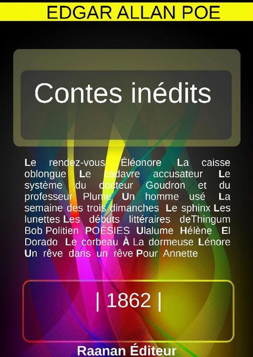 Couverture ebook de Contes inédits, de Edgar Allan Poe