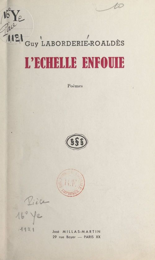 Couverture ebook de L'échelle enfouie, de Guy Laborderie-Roaldes
