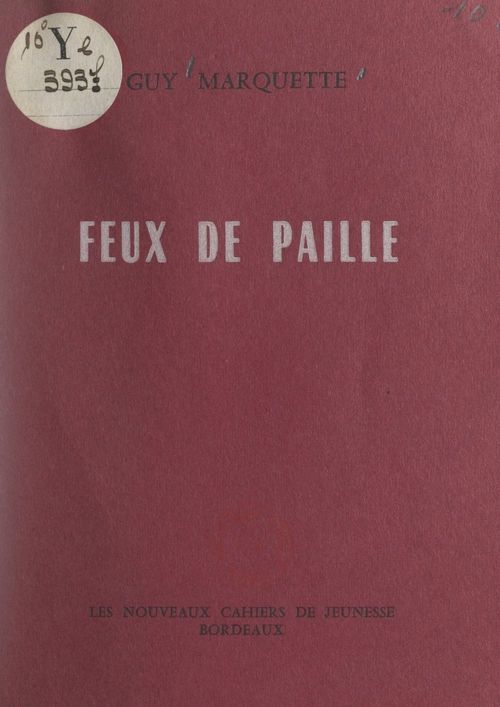 Couverture ebook de Feux de paille, de Guy Marquette