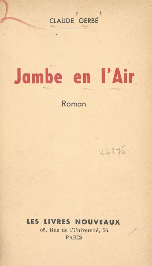 ebook cover of Jambe en l'air, by Claude Gerbe