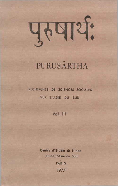 Couverture ebook de Recherches de sciences sociales sur l´Asie du Sud. Volume III, de Marie-Louise Reiniche, François Durand-Dastes, Alice Thorner, Claude Markovits, Violette Graff, Max Zins, Sylvie Murr, M