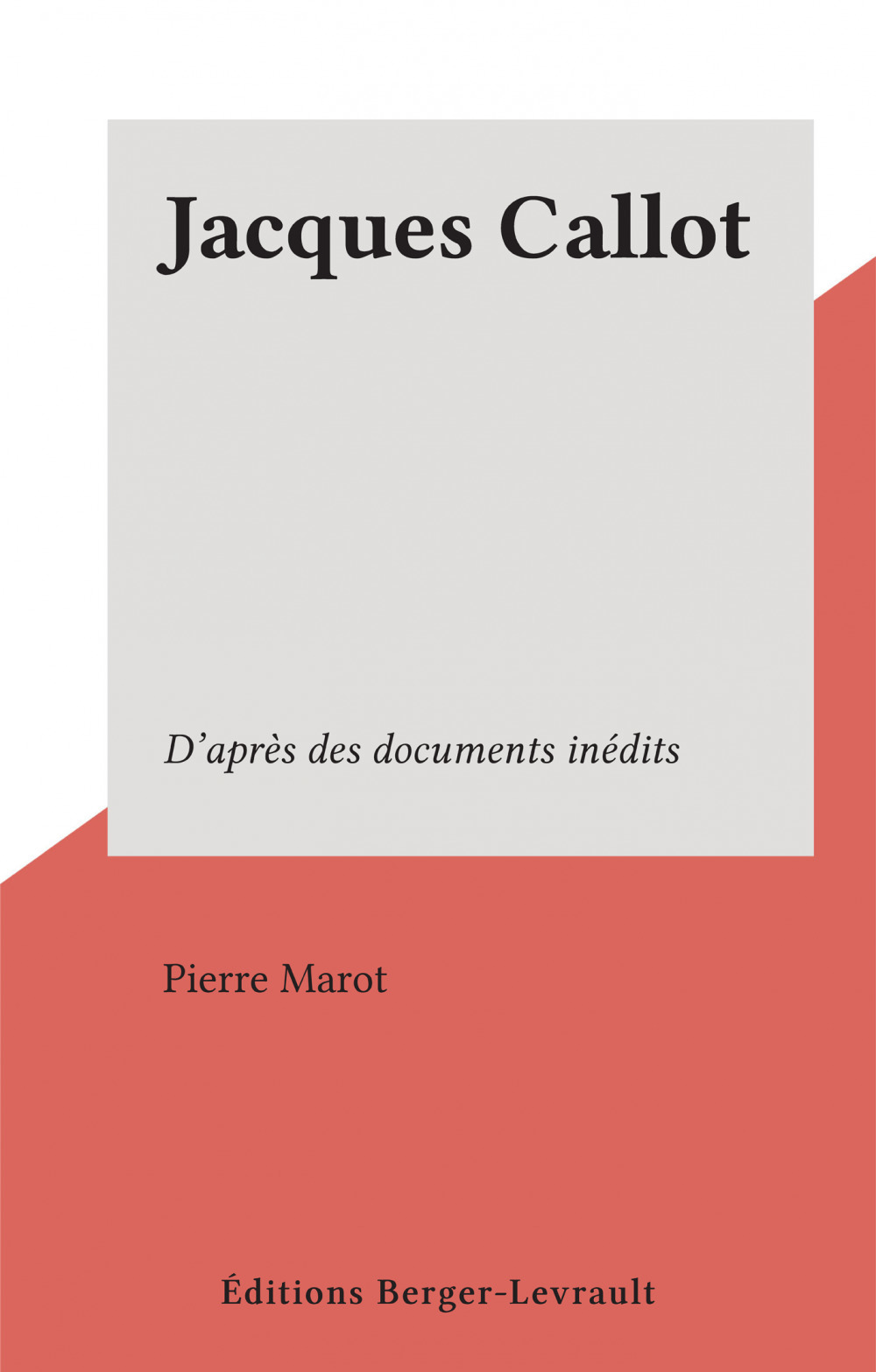 ebook cover of Jacques Callot, by Pierre Marot