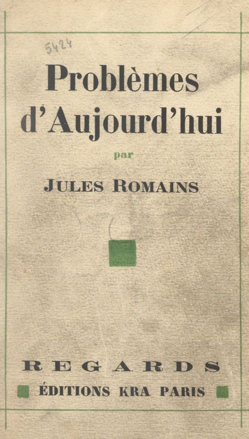 Couverture ebook de Problèmes d'aujourd'hui, de Jules Romains