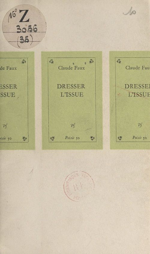 ebook cover of Dresser l'issue, by Claude Faux
