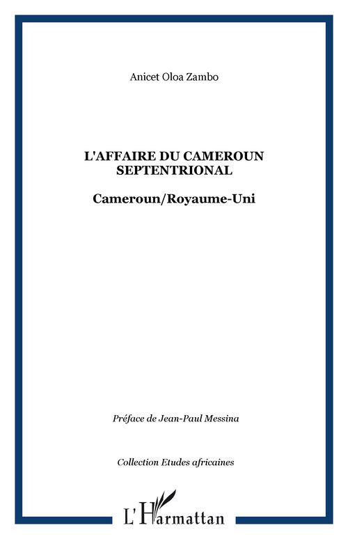 ebook cover of L'affaire du cameroun septentrional, by Anicet Oloa zambo
