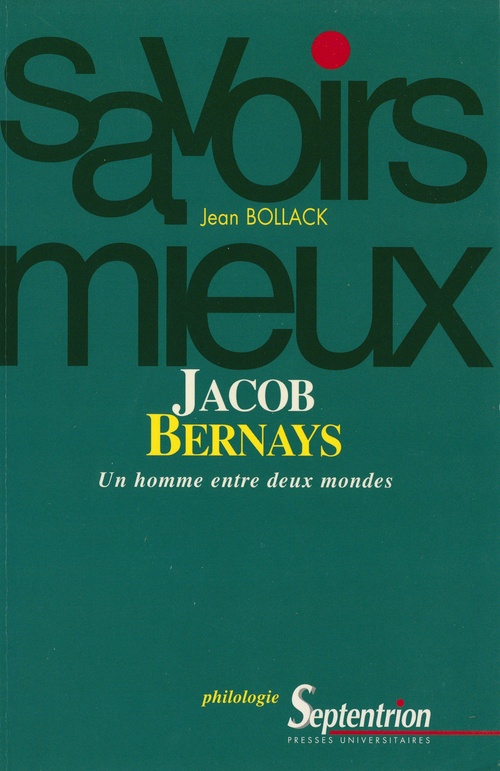 Couverture ebook de Jacob Bernays. Un homme entre deux mondes, de Jean Bollack