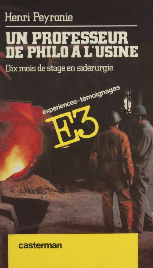 ebook cover of Un professeur de philo à l'usine, by Henri Peyronie