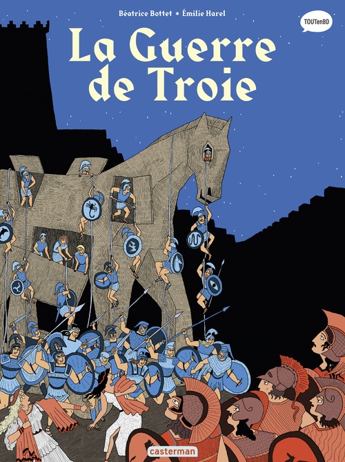 Couverture ebook de La mythologie en BD (Tome 9) - La guerre de Troie, de Béatrice Bottet