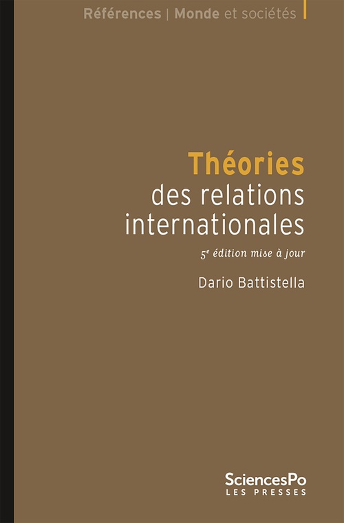 ebook cover of Théories des relations internationales 5e édition, by Dario Battistella