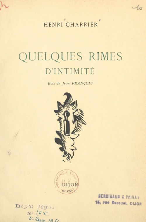 ebook cover of Quelques rimes d'intimité, by Henri Charrier