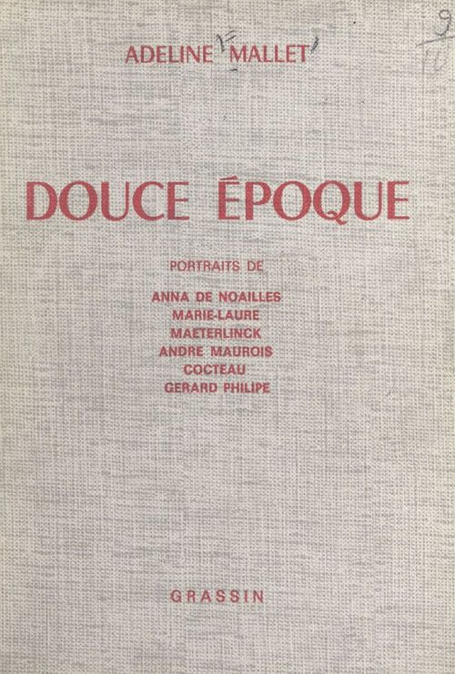 ebook cover of Douce époque, by Adeline Mallet