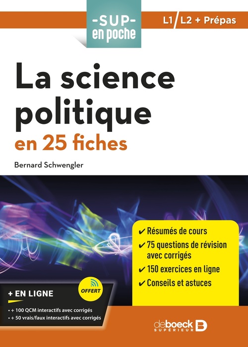 ebook cover of La science politique en 25 fiches, by Bernard Schwengler