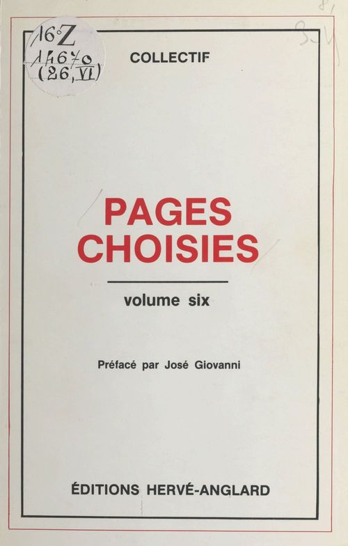Couverture ebook de Pages choisies, de Emmanuel Robles, Pierre Seghers, Suzanne Prou