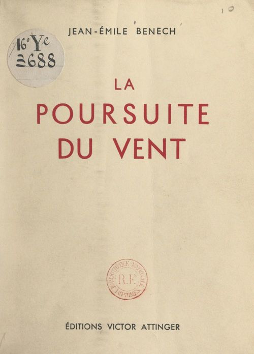 Couverture ebook de La poursuite du vent, de Jean-Emile Benech