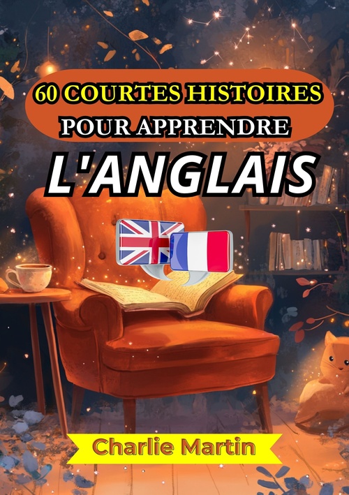 Couverture ebook de 60 courtes histoires pour apprendre l'anglais, de Charlie Martin
