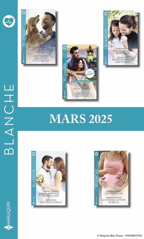 ebook cover of Pack mensuel Blanche - 10 romans (Mars 2025), by Collectif
