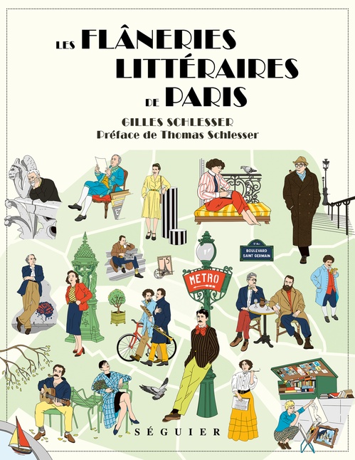 ebook cover of Les Flâneries littéraires de Paris, by Gilles Schlesser