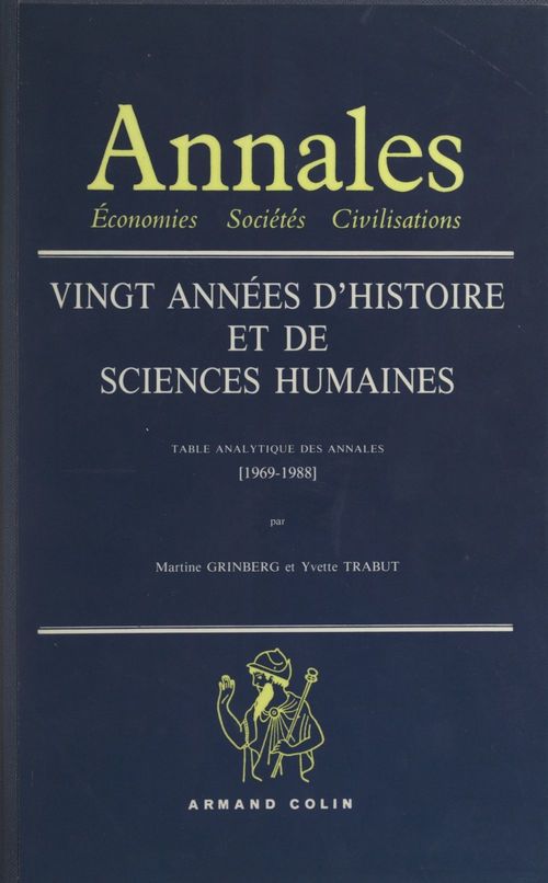 Couverture ebook de Vingt années d'histoire et de sciences humaines, de Martine Grinberg, Yvette Trabut