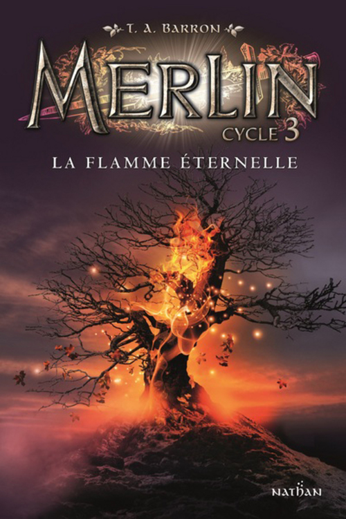 Couverture ebook de Merlin - Cycle 3 - tome 3 La flamme éternelle, de T. A. Barron
