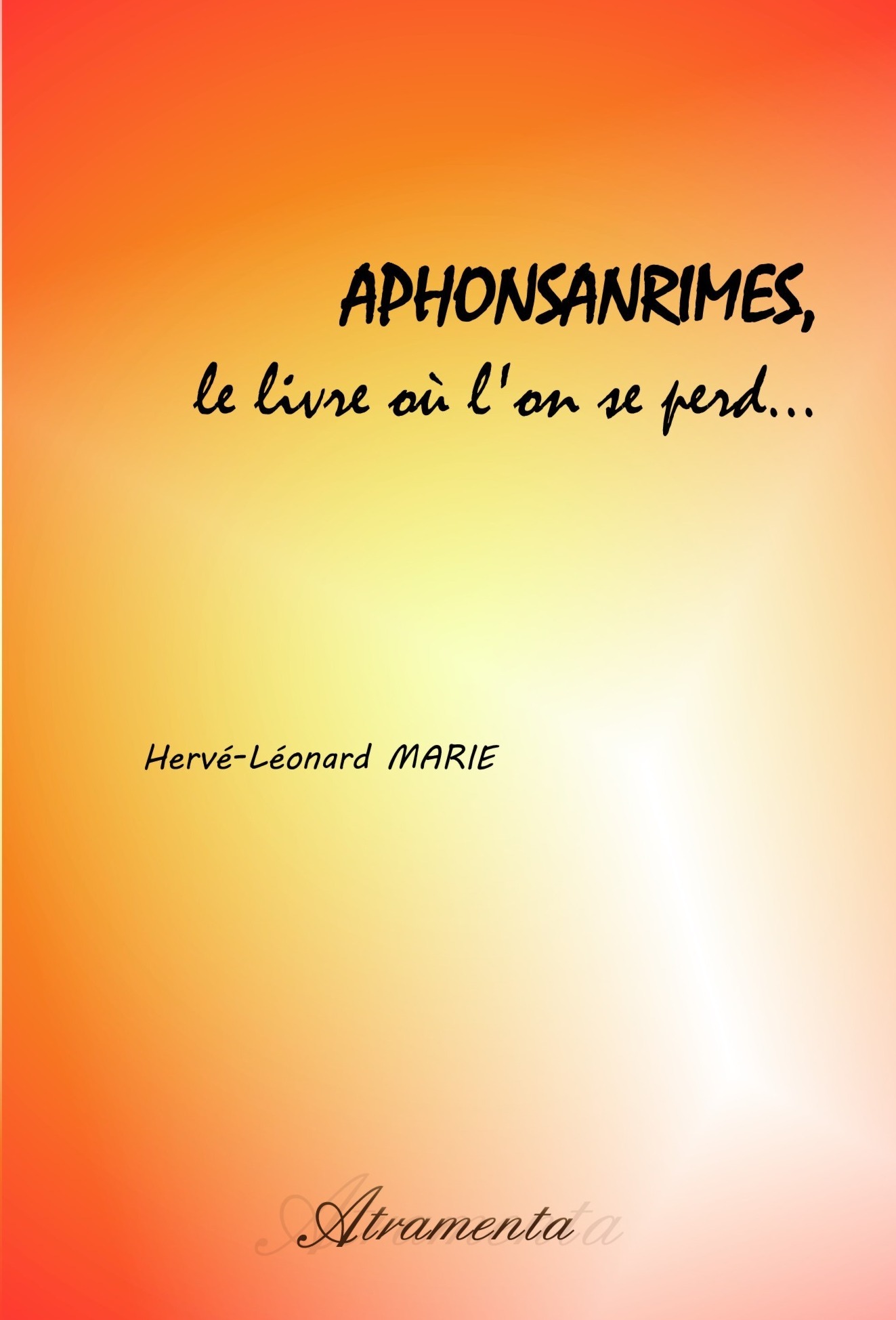 Couverture ebook de Aphonsanrimes, le livre où l'on se perd..., de Herve-Leonard Marie