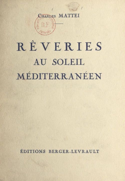 ebook cover of Rêveries au soleil méditerranéen, by Charles Mattei