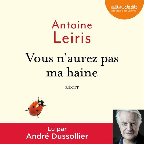 Couverture audiobook de Vous n'aurez pas ma haine, de Antoine Leiris