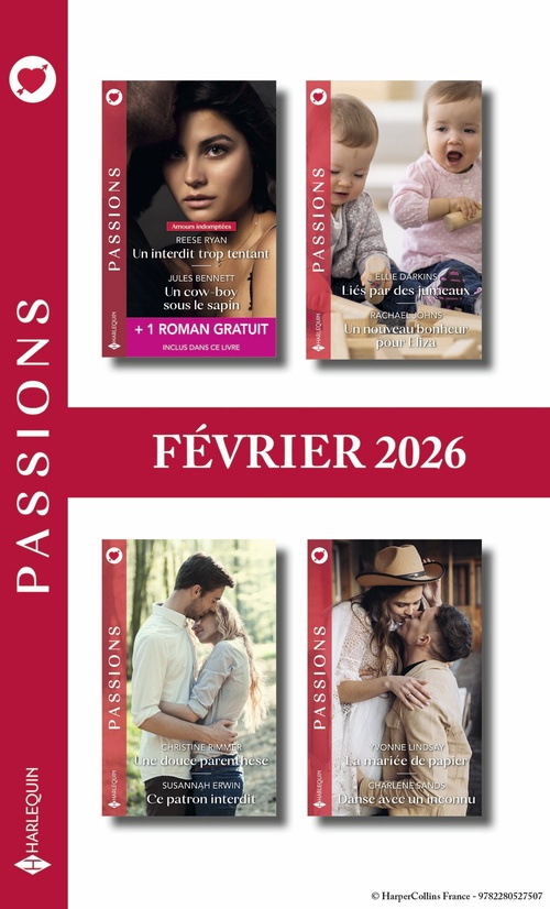 ebook cover of Pack mensuel Passions - 8 romans + 1 titre gratuit (Février 2026), by Collectif