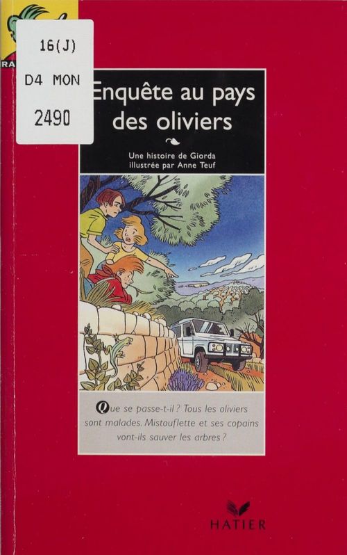 Couverture ebook de Enquête au pays des oliviers, de Giorda, Anne Teuf