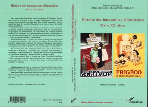 Couverture ebook de Histoire des innovations alimentaires, de Alain Drouard, Jean-Pierre Williot