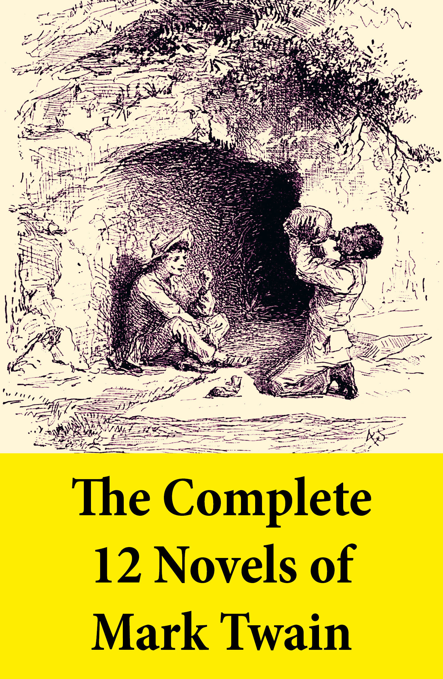 Couverture ebook de The Complete 12 Novels of Mark Twain, de Mark Twain
