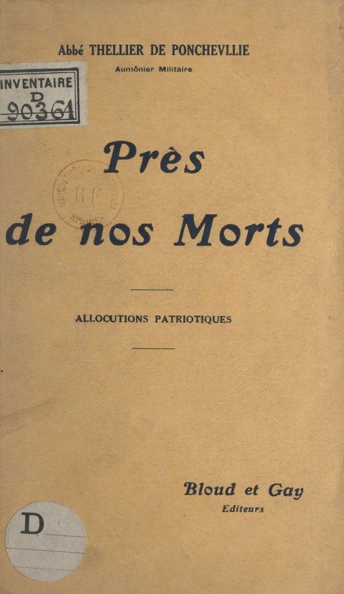 Couverture ebook de Près de nos morts, de Charles Thellier de Poncheville