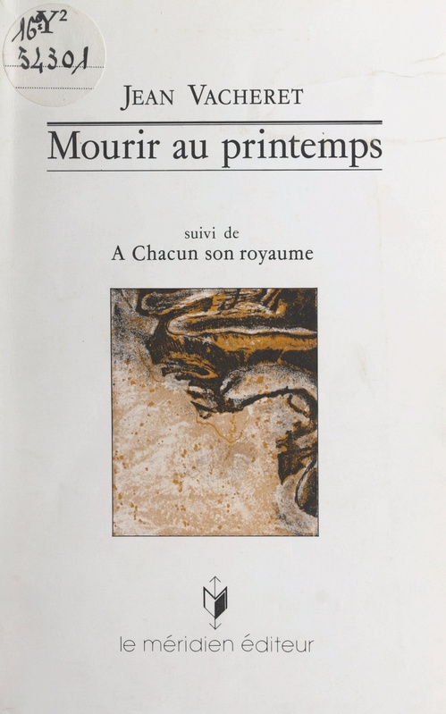 Couverture ebook de Mourir au printemps, de Jean Vacheret