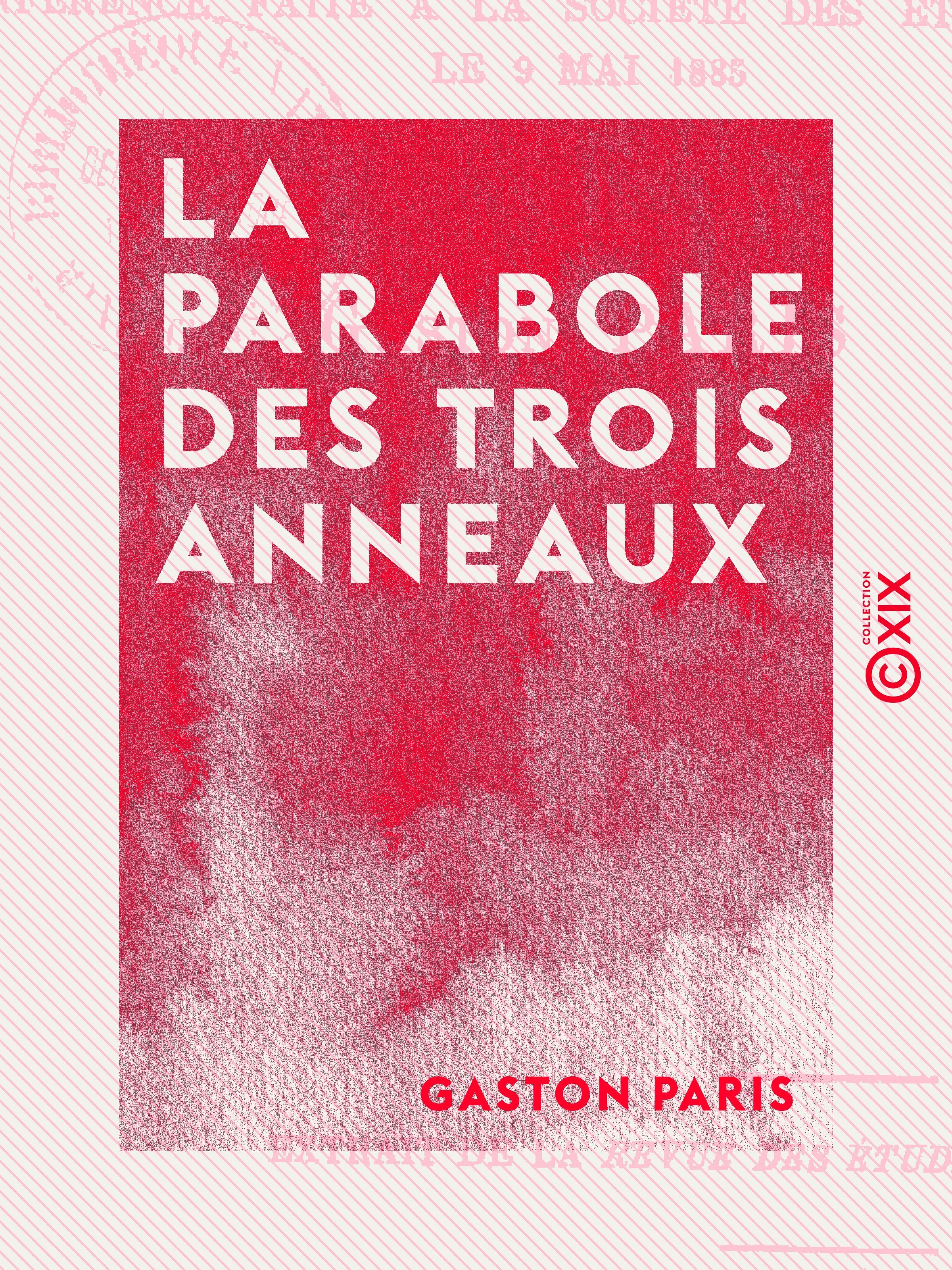 Couverture ebook de La Parabole des trois anneaux, de Gaston Paris
